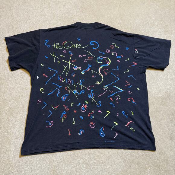 THE CURE Kissing Tour vintage t shirt 1987 ROBERT SMITH XL KISS ME all over USA - Picture 4 of 8